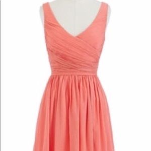 J Crew bridesmaid cocktail dress in coral 2P
